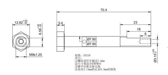 購入 海釣棒のための部分的な糸SS316の六角頭のボルト online manufacture