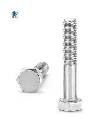 ステンレス鋼の六角形の頭部は半分の糸DIN931/M10をボルトで固定する