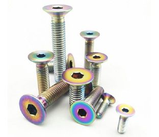 多数平らな六角形のTorx頭部が付いている色GR2のチタニウムによってさら穴を開けられるボルト